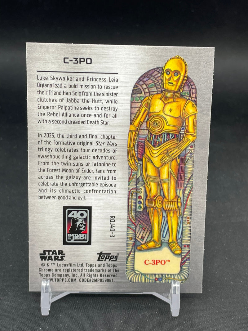 2023 TOPPS CHROME STAR WARS - RETURN OF THE JEDI 40TH ANNIVERSARY POSTER ART - C-3PO -