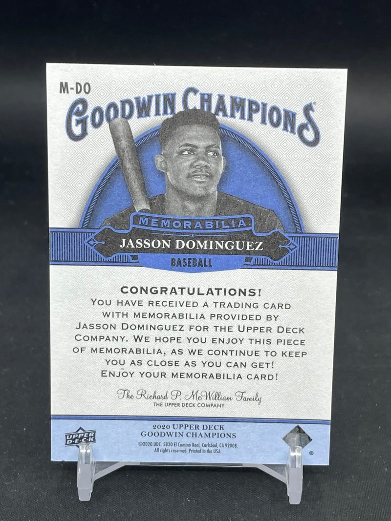 2020 UPPER DECK GOODWIN CHAMPIONS - MEMORABILIA - J. DOMINGUEZ -