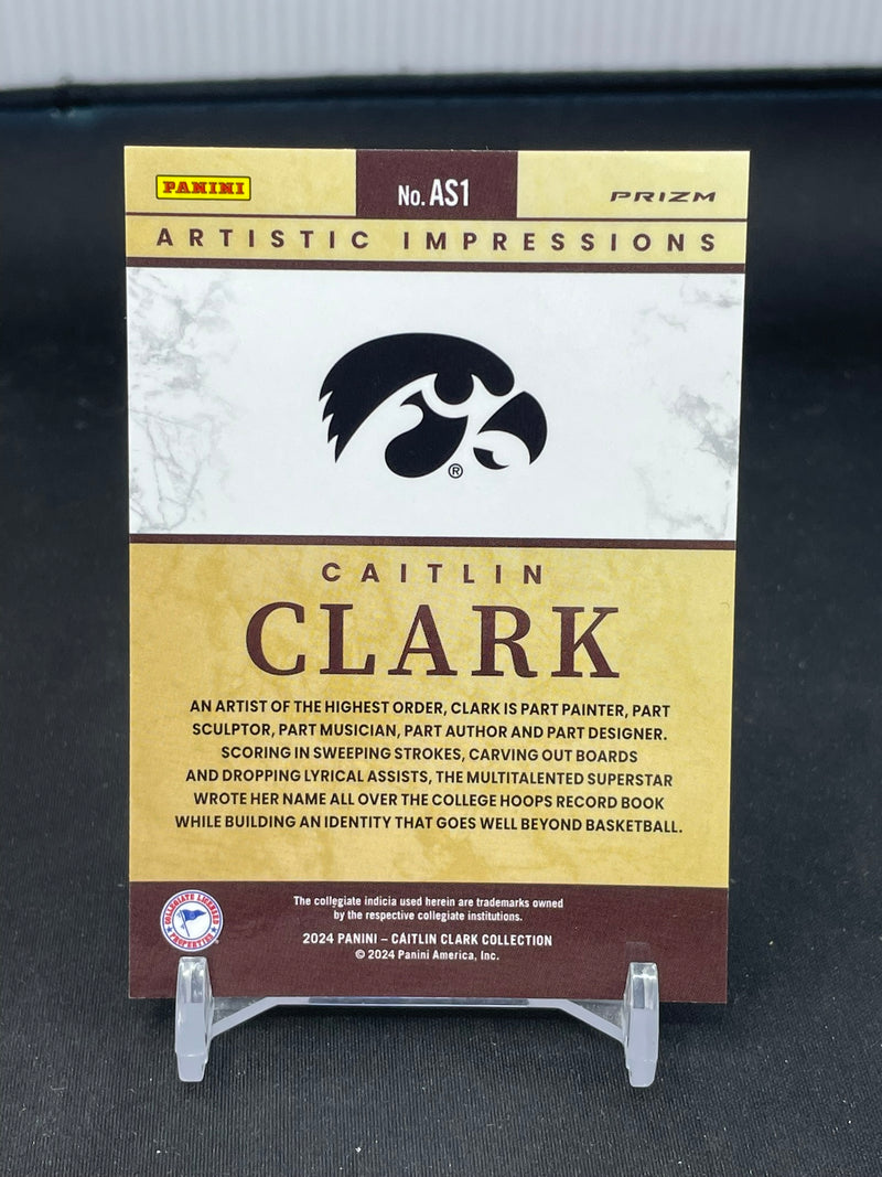 2024 PANINI CAITLIN CLARK COLLECTION - PRIZM - ARTISTIC IMPRESSIONS - C. CLARK -