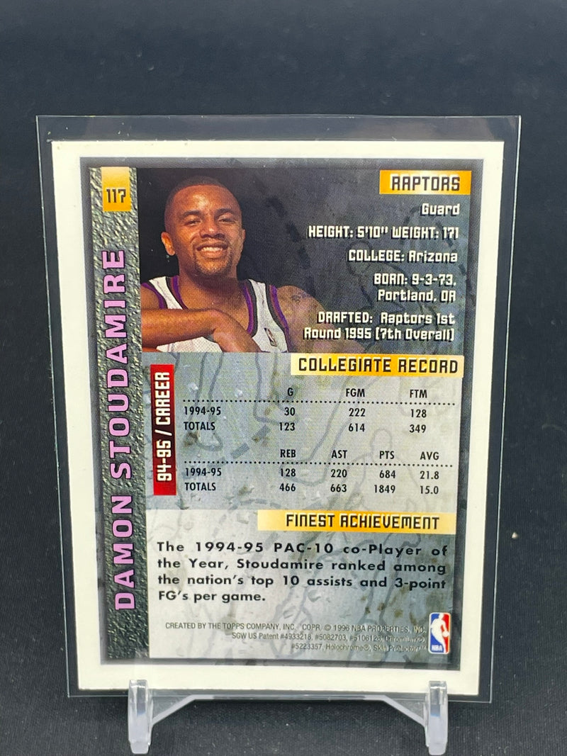 1996 TOPPS FINEST - PROTECTOR FILM ON 1ST ROUND DRAFT PICK - D. STOUDAMIRE -