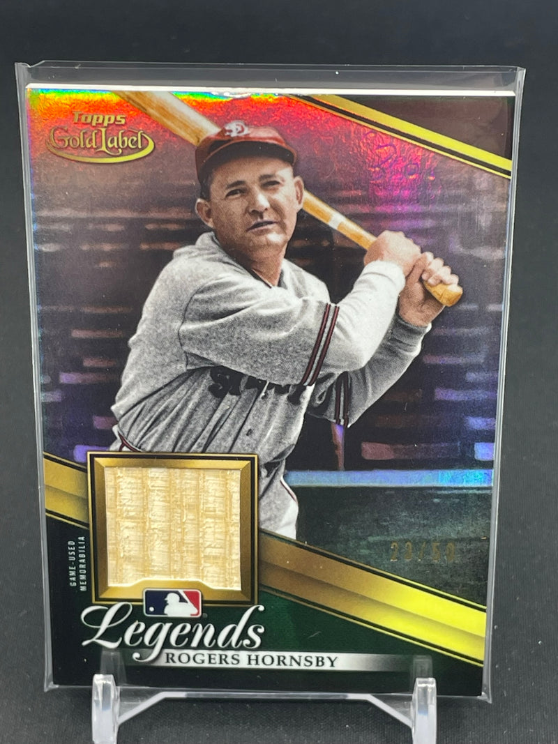 2019 TOPPS GOLD LABEL - MLB LEGENDS RELIC - R. HORNSBY - #BLR-RHO - #'D/50