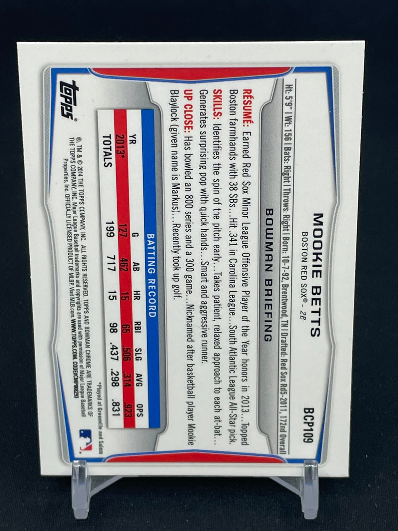 2014 TOPPS BOWMAN CHROME - 1ST BOWMAN - M. BETTS -