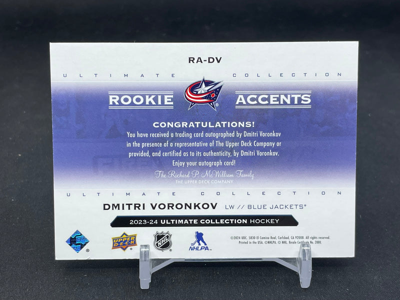 2023 UPPER DECK ULTIMATE - ROOKIE ACCENTS - D. VORONKOV - #RA-DV - #'D/99 - AUTOGRAPH - RC