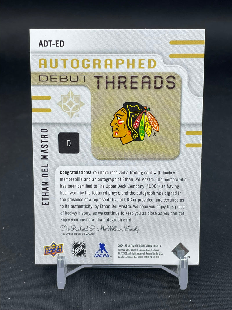 2024 UPPER DECK ULTIMATE - AUTOGRAPHED DEBUT THREADS - E. DEL MASTRO - #ADT-ED - #'D/199 - RELIC - AUTOGRAPH - RC