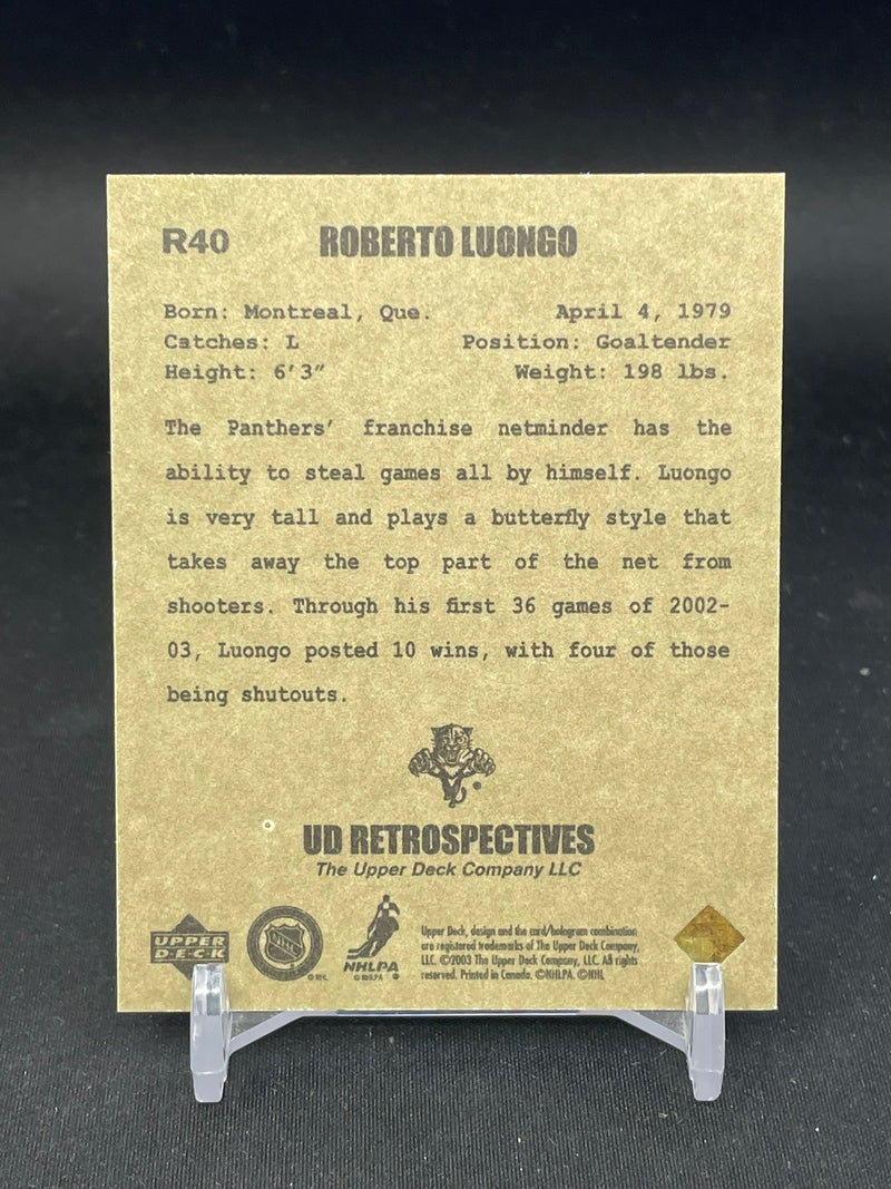 2002 UPPER DECK RETROSPECTIVES - GOLD - ARTISTIC IMPRESSIONS - R. LUONGO - #R40 - #'D/25