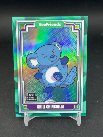 2025 TOPPS CHROME VEEFRIENDS - GREEN REFRACTOR - CHILL CHINCHILLA - #22 - #'D/99