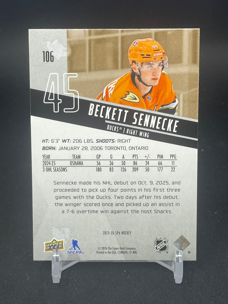 2025 UPPER DECK SPX - ROOKIES - B. SENNECKE -
