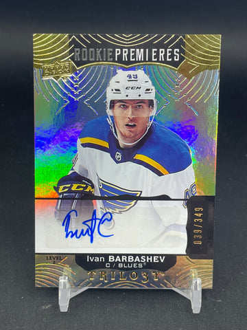 2017 UPPER DECK TRILOGY - ROOKIE PREMIERES - I. BARBASHEV - #98 - #'D/349 - AUTOGRAPH - RC