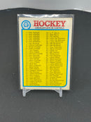 1982 O-PEE-CHEE - CHECKLIST - #1-132- #121