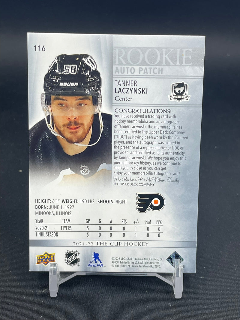 2021 UPPER DECK THE CUP - ROOKIE AUTO PATCH - T. LACZYNSKI - #116 - #'D/249 - RELIC - AUTOGRAPH - RC