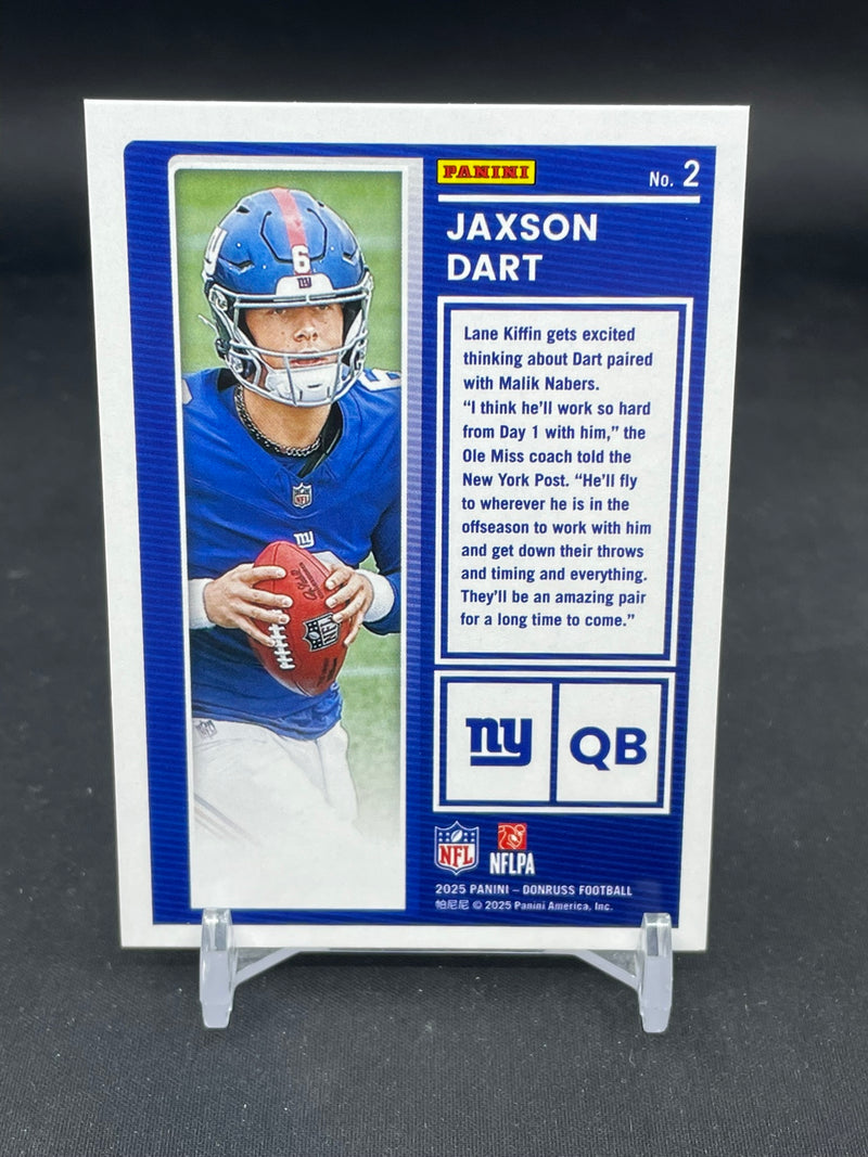 2025 PANINI DONRUSS - THE ROOKIES - J. DART -