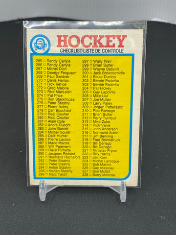 1982 O-PEE-CHEE - CHECKLIST - #265-396 - #396