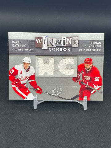 2009 UPPER DECK SPX - WINNING COMBOS - P. DATSYUK / T. HOLMSTROM - #WC-HD - DUAL RELIC