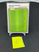 1981 O-PEE-CHEE - CHECKLIST - #1-132 - #379