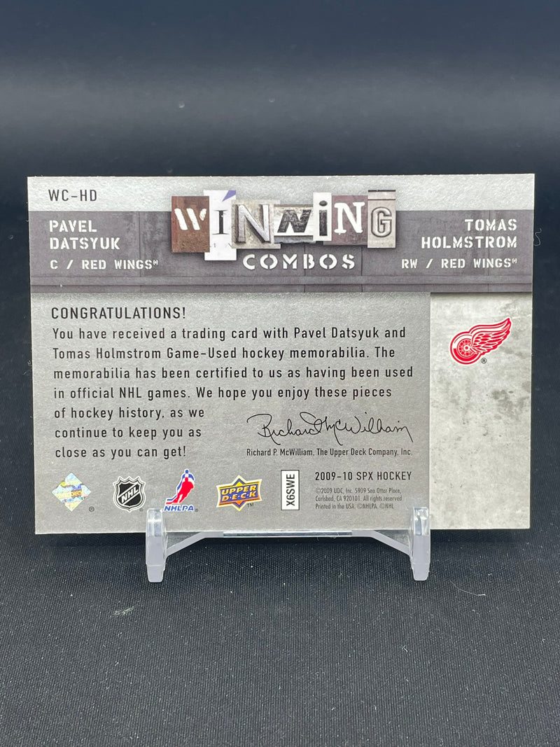 2009 UPPER DECK SPX - WINNING COMBOS - P. DATSYUK / T. HOLMSTROM -