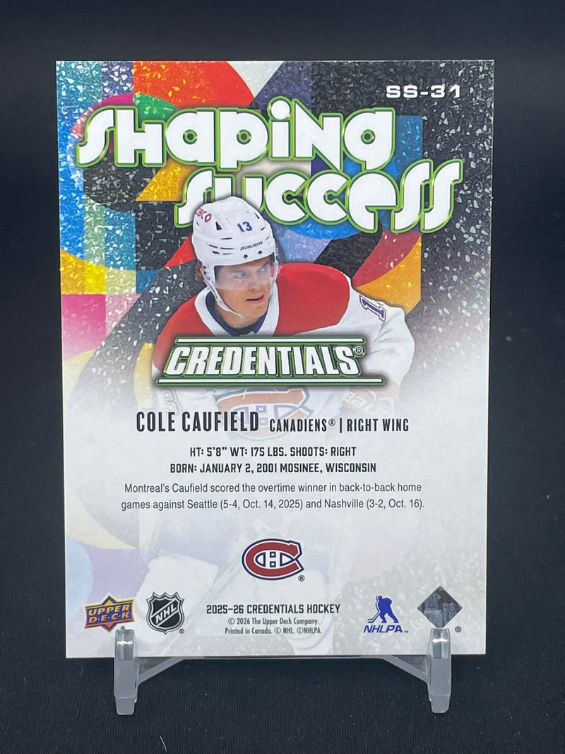 2025 UPPER DECK CREDENTIALS - SHAPING SUCCESS - C. CAUFIELD -