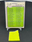 1981 O-PEE-CHEE - CHECKLIST - #1-132 - #379