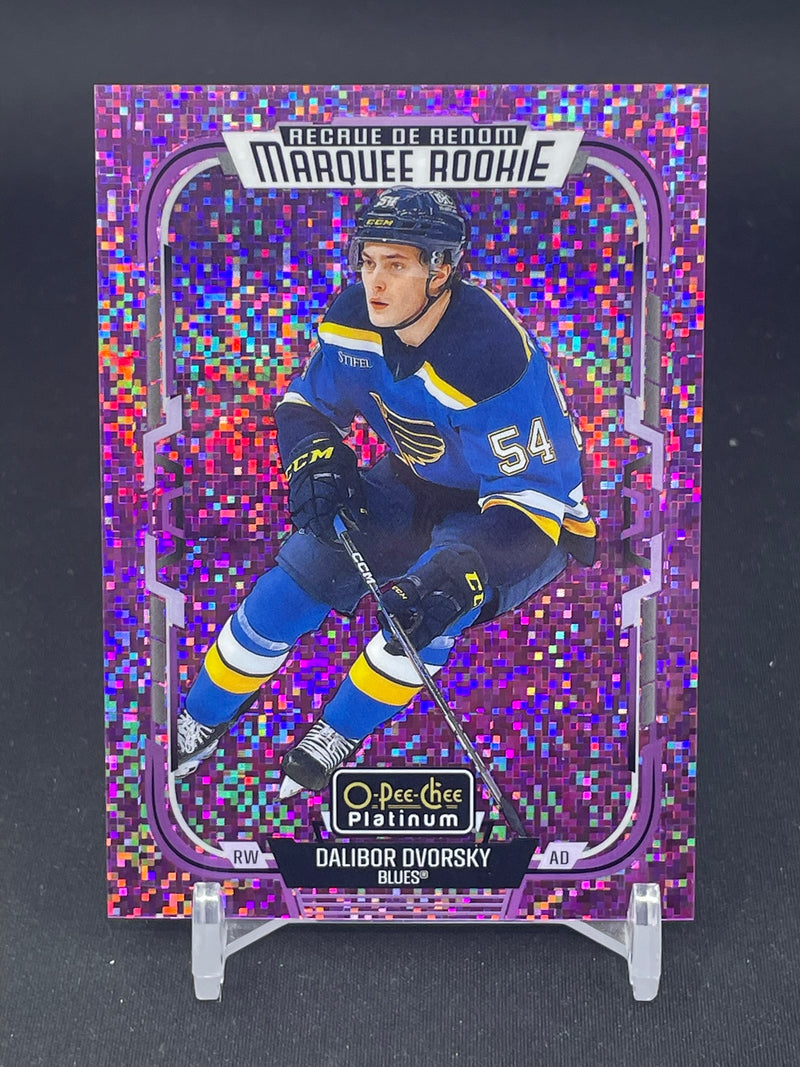 2025 UPPER DECK O-PEE-CHEE PLATINUM - VIOLET PIXELS - MARQUEE ROOKIE - D. DVORSKY - #257 - #'D/299 - RC