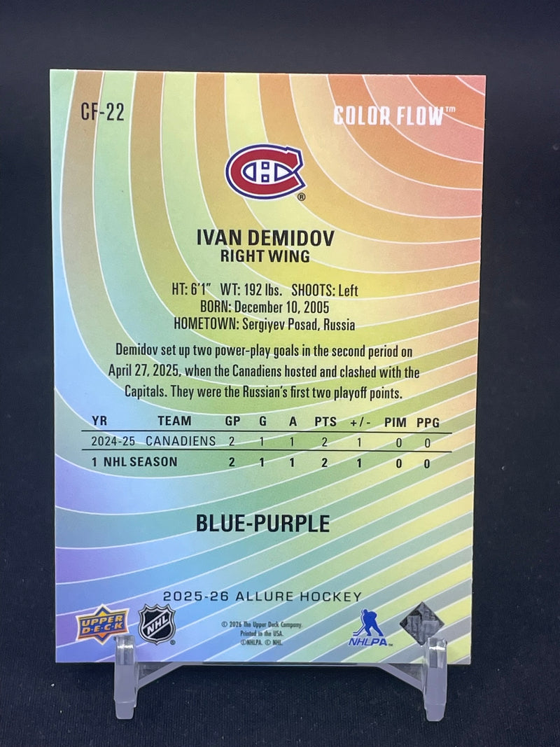 2025 UPPER DECK ALLURE - BLUE/PURPLE - COLOR FLOW - I. DEMIDOV -