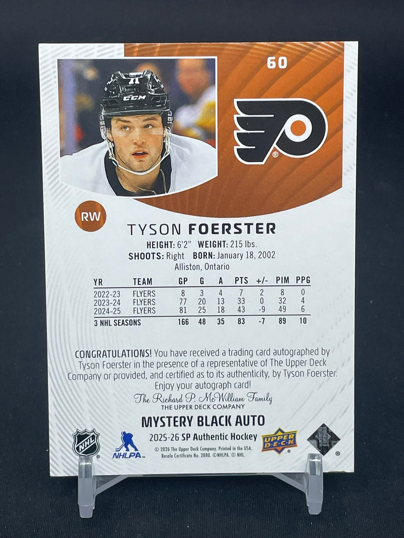 2025 UPPER DECK SP AUTHENTIC - MYSTERY BLACK AUTO - T. FOERSTER -