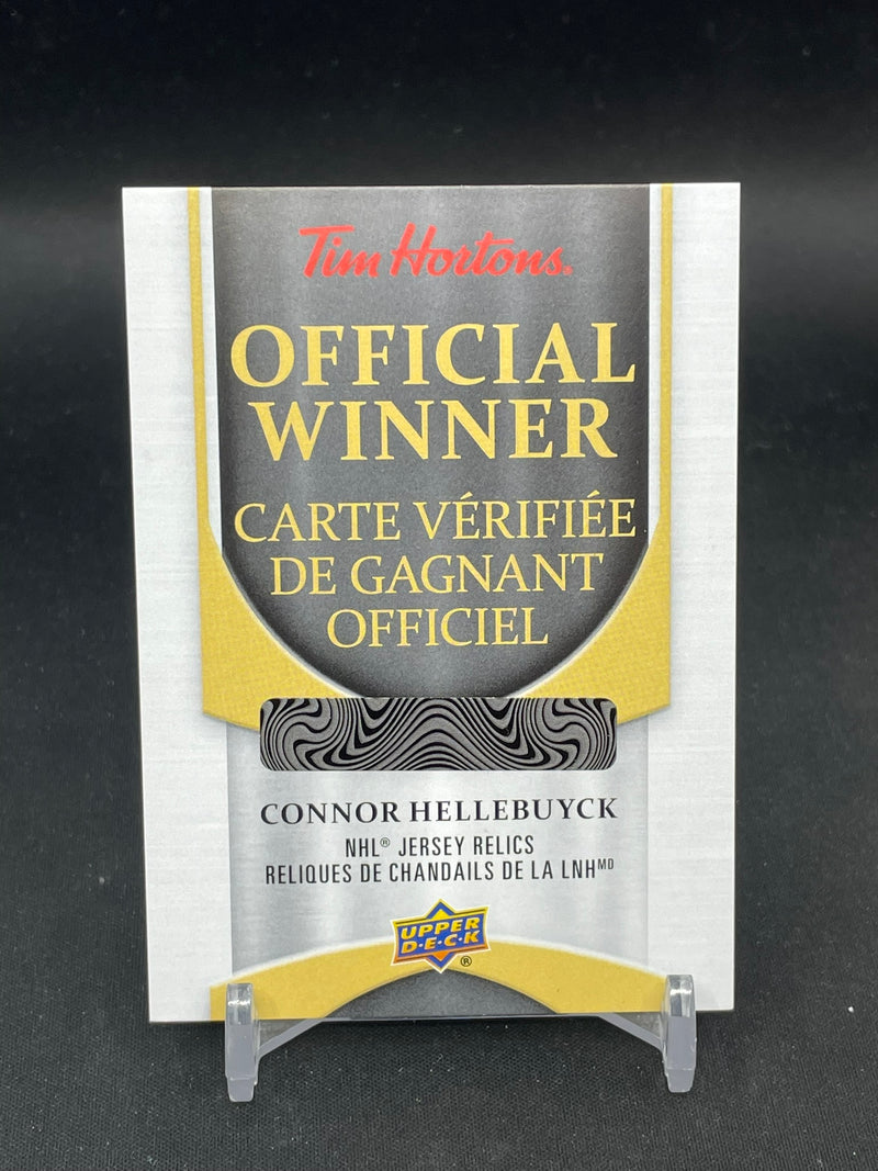 2025 UPPER DECK TIM HORTONS - REDEMPTION - C. HELLEBUYCK - RELIC CARD