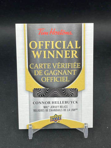 2025 UPPER DECK TIM HORTONS - REDEMPTION - C. HELLEBUYCK - RELIC CARD