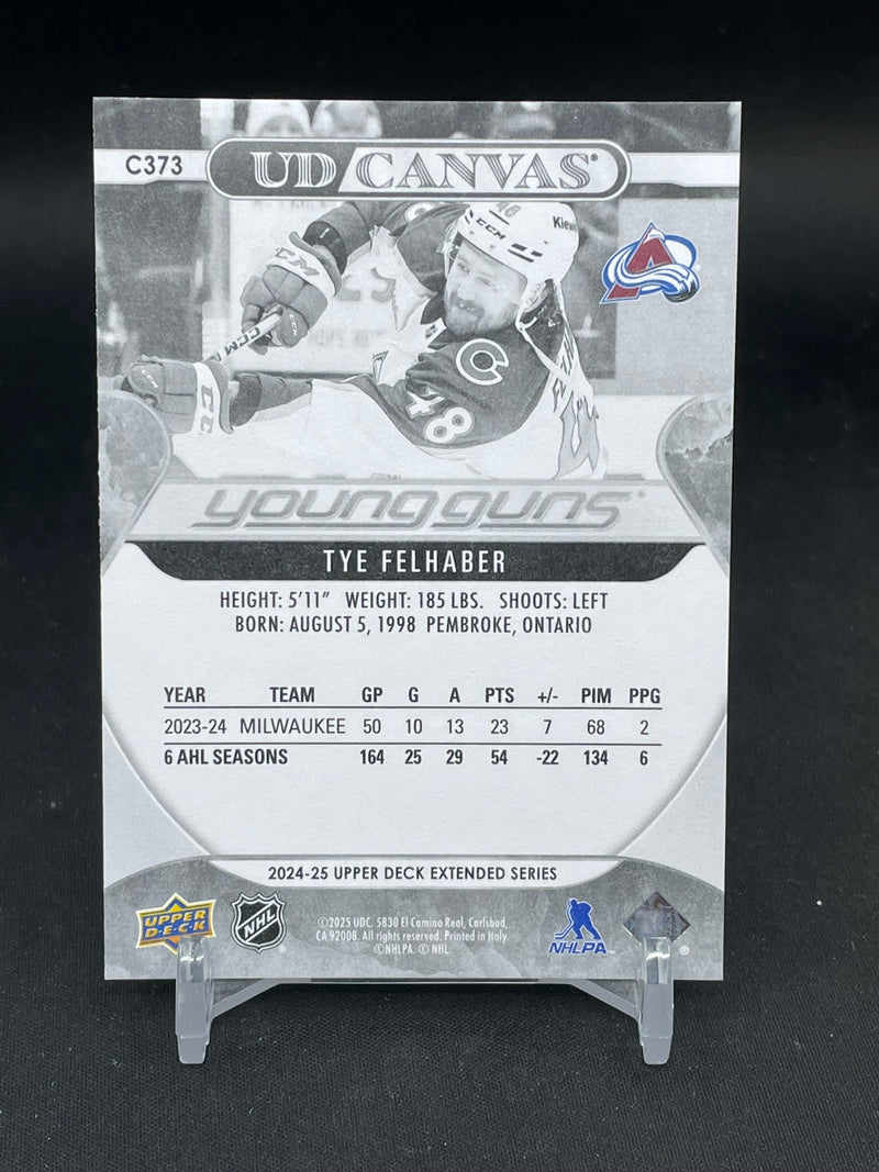 2024 UPPER DECK EXTENDED SERIES - B/W - UD CANVAS - YOUNG GUNS - T. FELHABER -