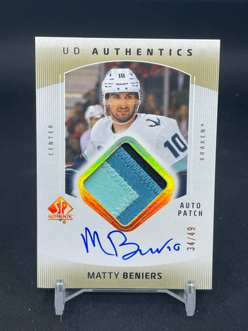 2025 UPPER DECK SP AUTHENTIC - UD AUTHENTICS - M. BENIERS - #UDAP-MB - #'D/49 - RELIC - AUTOGRAPH