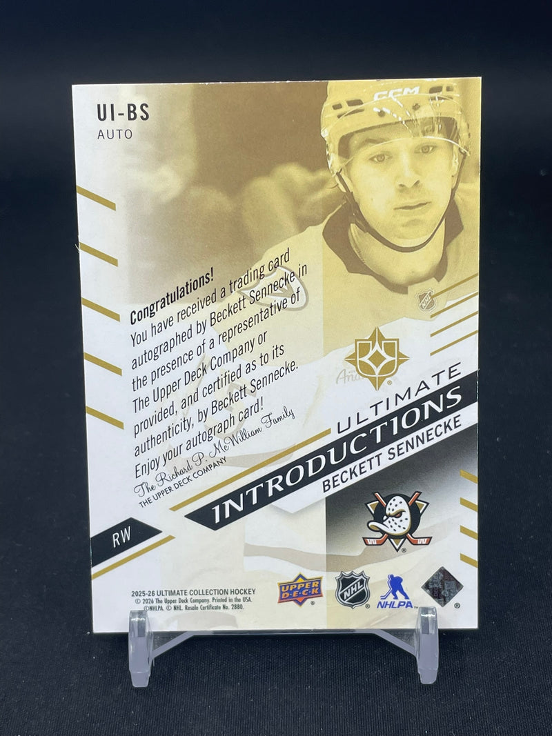 2025 UPPER DECK ULTIMATE - ULTIMATE INTRODUCTIONS - B. SENNECKE -