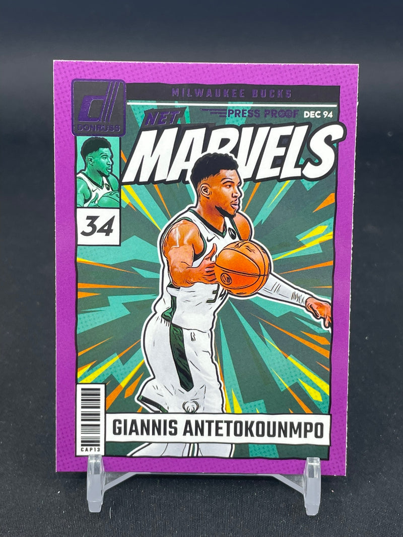 2024 PANINI DONRUSS - PURPLE PRESS PROOF - NET MARVELS - G. ANTETOKOUNMPO -