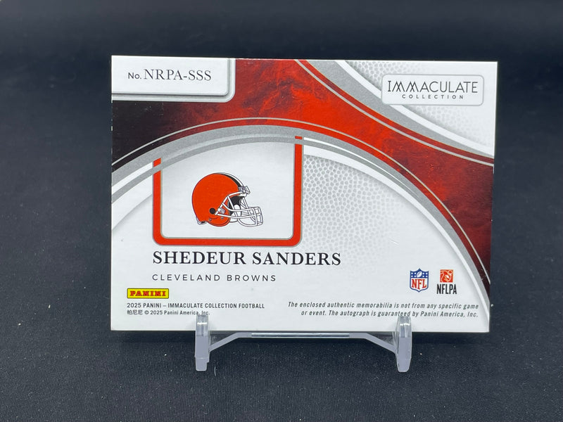 2025 PANINI IMMACULATE - GREEN - IMMACULATE NUMBERS - S. SANDERS - #NRPA-SSS - #'D/25 - RELIC - AUTOGRAPH - RC