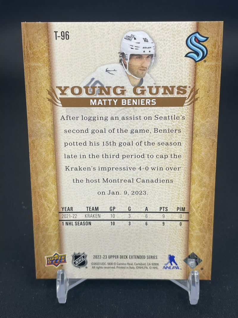 2022 UPPER DECK EXTENDED SERIES - TRIBUTE YOUNG GUNS - M. BENIERS -