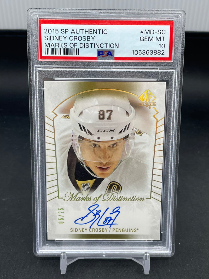 2015 UPPER DECK SP AUTHENTIC - MARKS OF DISTINCTION - S. CROSBY - #MD-SC - #'D/25 - AUTOGRAPH - PSA 10