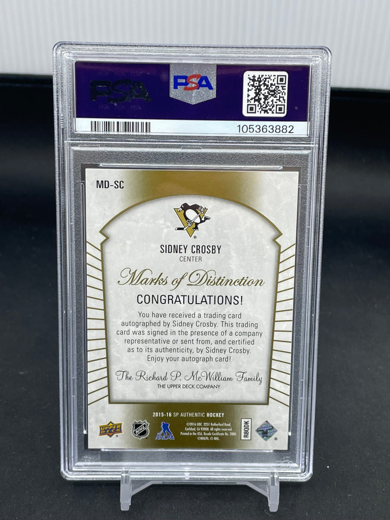 2015 UPPER DECK SP AUTHENTIC - MARKS OF DISTINCTION - S. CROSBY - #MD-SC - #'D/25 - AUTOGRAPH - PSA 10