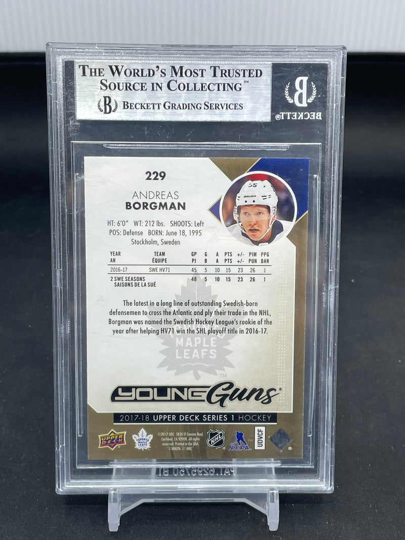 2017 UPPER DECK SERIES ONE - UD HIGH GLOSS - YOUNG GUNS - A. BORGMAN - #229 - #'D/10 - BGS 9 - RC
