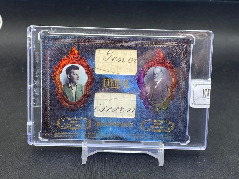 2024 ETERNAL CUTS WORLD CELEBRITIES EDITION - BLUE - DUAL HISTORY RELICS - LUDWIG WITTGENSTEIN / SIGMUND FREUD -