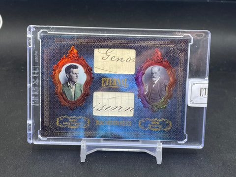 2024 ETERNAL CUTS WORLD CELEBRITIES EDITION - BLUE - DUAL HISTORY RELICS - LUDWIG WITTGENSTEIN / SIGMUND FREUD - #'D/75