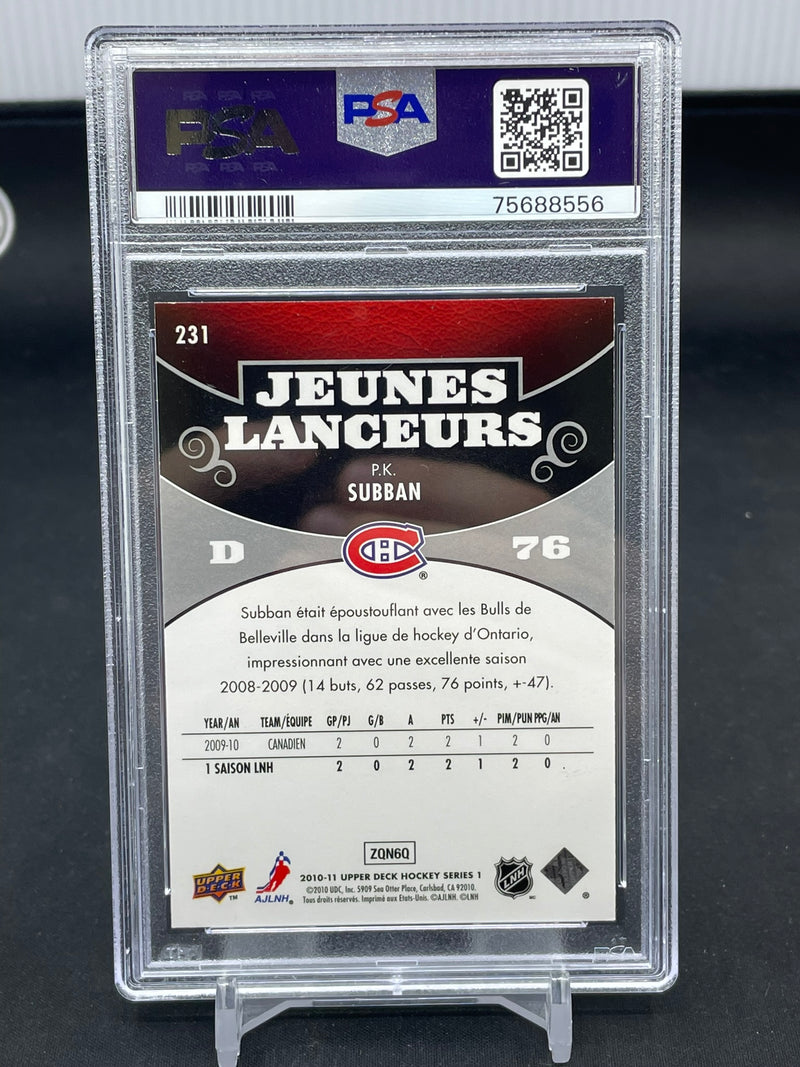 2010 UPPER DECK SERIES ONE - FRENCH - YOUNG GUNS - P. SUBBAN -