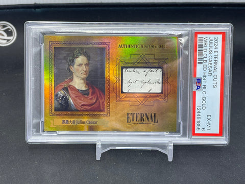 2024 ETERNAL CUTS WORLD CELEBRITIES EDITION - GOLD - AUTHENTIC HISTORY RELIC - JULIUS CAESAR - #'D/10 - PSA 6
