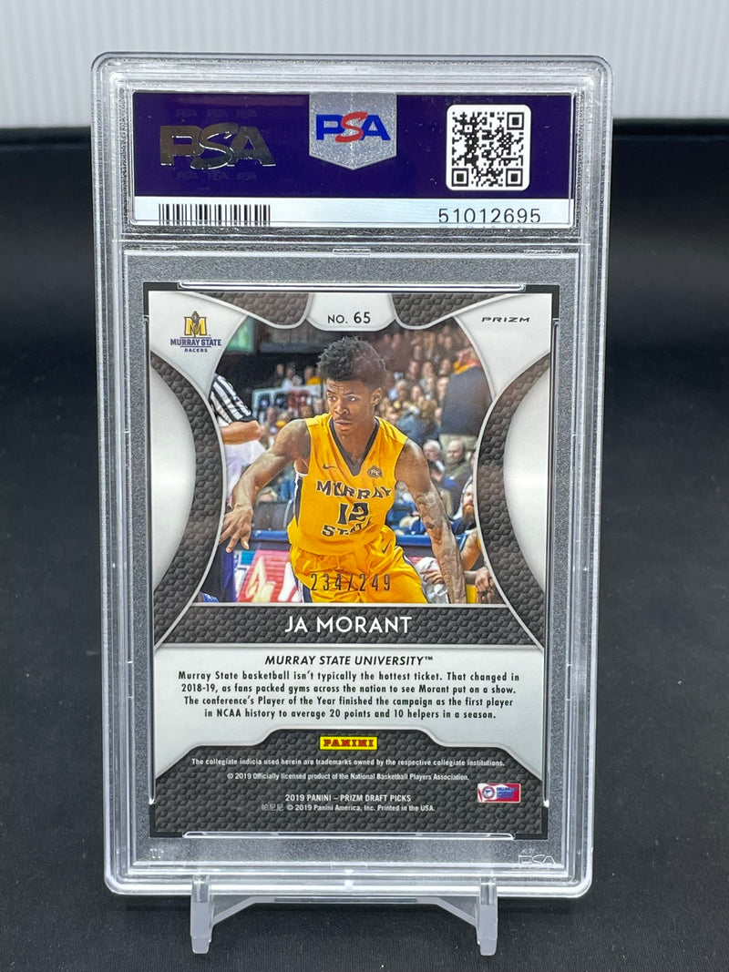 2019 PANINI PRIZM DRAFT PICKS - GREEN/YELLOW PRIZM - J. MORANT -