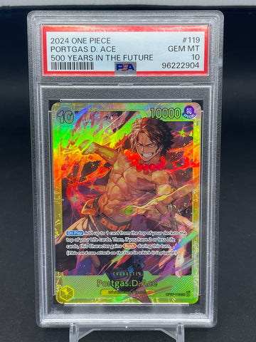 COMIC CON - ONE PIECE OP07 - PORTGAS D ACE - #119 - PSA 10
