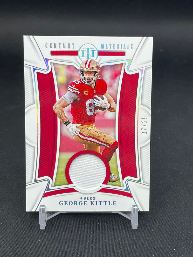 2022 PANINI NATIONAL TREASURES - CENTURY MATERIALS - G. KITTLE - #CEN-GKI - #9 - #'D/25 - RELIC