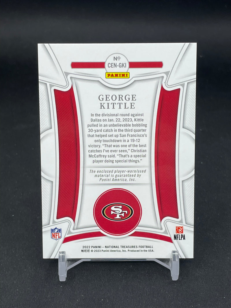 2022 PANINI NATIONAL TREASURES - CENTURY MATERIALS - G. KITTLE - #CEN-GKI - #9 - #'D/25 - RELIC
