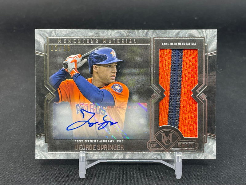 2017 TOPPS MUSEUM COLLECTION - MOMENTOUS MATERIAL - G. SPRINGER - #JPA-GSP - #'D/15 - RELIC - AUTOGRAPH