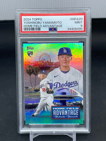 2024 TOPPS - HOME FIELD ADVANTAGE - Y. YAMAMOTO - #HFA20 - PSA 9 - RC