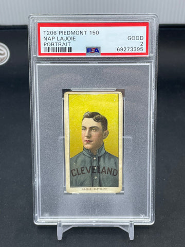 1909-11 T206 PIEDMONT 150 - PORTRAIT - N. LAJOIE - PSA 2