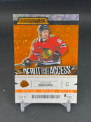 2023 UPPER DECK CREDENTIALS - ORANGE - DEBUT TICKET ACCESS - C. BEDARD - #198 - #'D/249 - RC