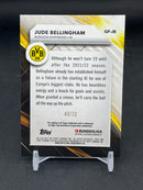 2022 TOPPS STADIUM CLUB CHROME BUNDESLIGA - J. BELLINGHAM - #GP-JB - #'D/70 - AUTOGRAPH