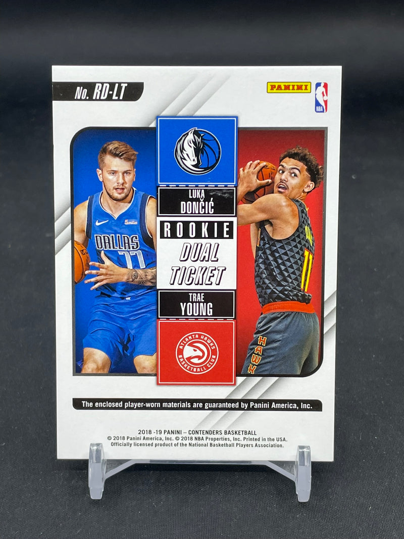 2018 PANINI CONTENDERS - ROOKIE DUAL TICKET - T. YOUNG / L. DONCIC -