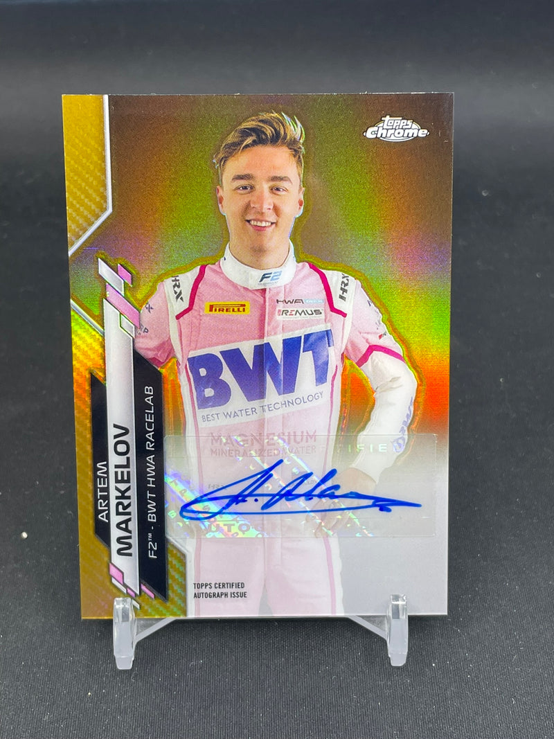 2020 TOPPS CHROME F1 - GOLD REFRACTOR - A MARKELOV - #F1A-AM - #'D/50 - AUTOGRAPH